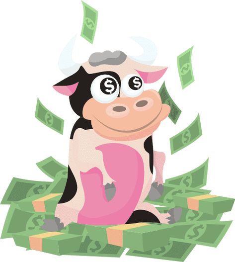 Cartoon Cow with Cash Cow Icon, Cash Cow, Cartoon Cow, Jet Set, Minnie Mouse, Home Office, Cow, Make Your, Make It Yourself