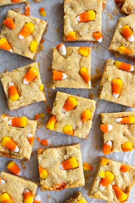 Candy Corn Desserts, Baked Corn, Browned Butter, Chewy Candy, Inspo Pics, Brownie Bar, Halloween Recipes, Fall Desserts, Holiday Baking