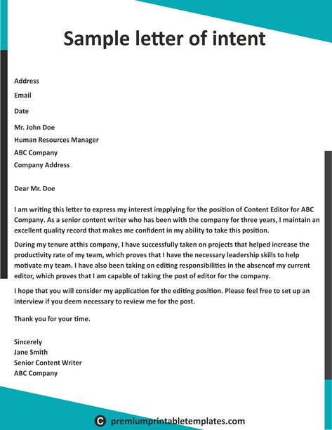 Letter of intent is basically the declaration of the intention of a person or a writer. It summarizes the main points of a proposed deal and outlines the terms and conditions of the deal. https://nationalgriefawarenessday.com/4916/letter-of-intent-graduate-school Sample Proposal Letter, Application Letter For Teacher, Letter Writing Format, Personal Reference Letter, Job Application Cover Letter, Resume Cover Letter Examples, Motivational Letter, Business Letter Format, Job Letter