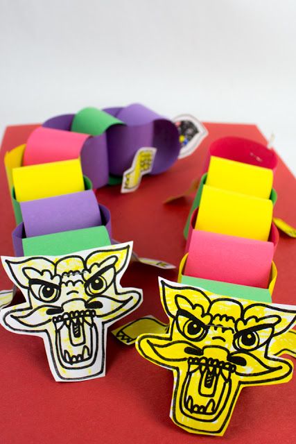 Chinese New Year Paper Chain Dragons (Printable included!) | Pink Stripey Socks Aba Worksheets, Paper Chain Template, New Year Crafts For Kids, Chinese New Year Craft, Dragon Printable, News Years Crafts For Kids, New Year Craft, New Year Crafts, Chinese New Year Traditions