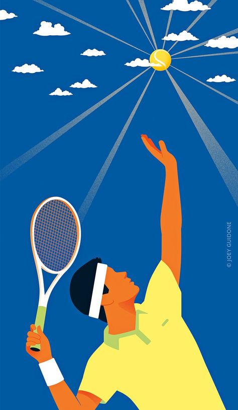 Art Advertising, Tennis Posters, Tennis Art, Editorial Art, Illustrator Vector, Illustration Work, Sport Illustration, Conceptual Illustration, Turin Italy