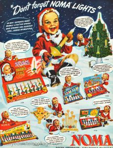 Vintage Ad Noma Chriistmas Lights 1948 Noma Christmas Lights, Christmas Advertising, Illustration Noel, Bubble Lights, Christmas Ad, Christmas Catalogs, Old Fashioned Christmas, Old Ads, Christmas Past