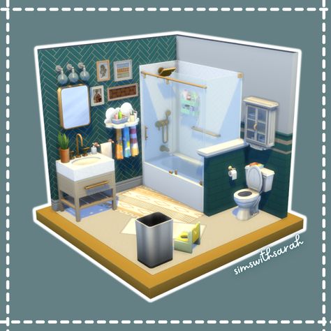 Room Inspo Sims 4, Sims 4 No Cc Bathroom, Growing Together Sims 4 House, Sims 4 Room Inspo No Cc, Sims 4 Interior Design Ideas Bathroom, Sims 4 Bathroom Layout, Sims4 Bathroom Ideas, Bathroom Sims 4 Ideas, Sims 4 Ideas No Cc