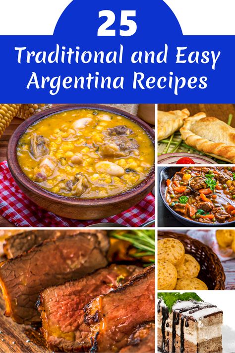 Argentinian Authentic Recipes for Dinner - Traditional recipes from Argentina. Authentic recipes from Argentina your family will fall in love with. Argentinian Recipes you have to try. Argentinian Soup Recipes, Argentinian Chicken Recipes, World Thinking Day Argentina, Argentina Soup Recipes, Argentina Steak Recipes, Argentina Dinner Recipes, Argentine Food Recipes, Traditional Argentinian Food, Argentinian Recipes Authentic