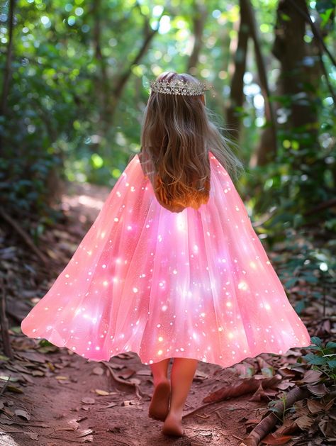 PRICES MAY VARY. Princess Dress Up with led light up, If your girl love dress up games,princess costume wear this glow cape she will meets their imagination and curiosity. Size: Sequin Princess Cloak for girls age 3-4T,5-6Y, Large=7-8years old. Perfect For Birthday party, Halloween, them party Christmas, school events, this princess dress up cape will attract kid's eyes light up with LED dress up cape magic. Get Ready to Stun in Our LED Princess Cape! Girls Gift: princess dress up with glow crow Princess Cloak, Princess Costume Kids, Princess Photo Shoot, Princess Cape, Costumes Kids, Disney Halloween Costumes, Princess Kids, Princess Dress Up, Unique Halloween Costumes