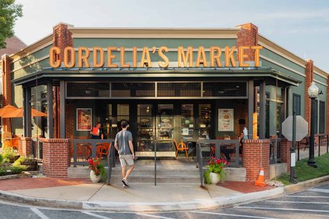 Small Grocery Store Exterior, Cute Grocery Store Exterior, Small Town Grocery Store Aesthetic, Suburban Town Aesthetic, Small Town Market, Small Town Grocery Store, Small Town Shops, Small Town Bar, Aesthetic Grocery Store