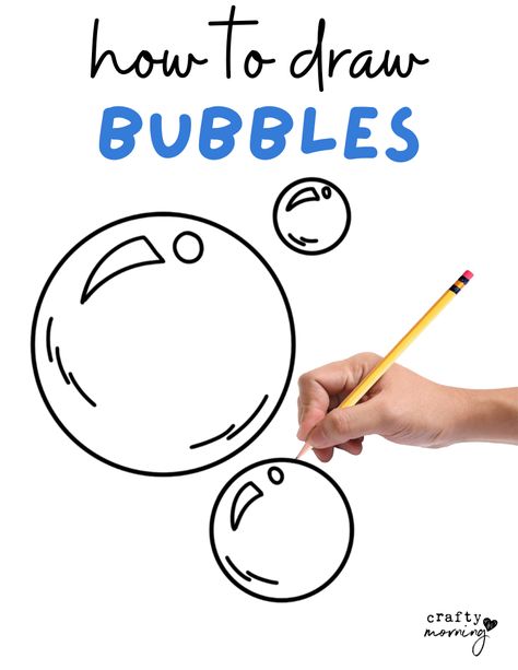 How to Draw Bubbles (Easy Step by Step) How To Draw Bubbles, Cartoon Bubbles, Drawing Blood, Bubble Drawing, Bubble Pictures, Tree Drawings Pencil, Shark Coloring Pages, Water Drawing, Drawing Letters