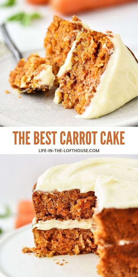 Easter Carrot Cake, The Best Carrot Cake, Walnuts Recipe, Carrot Cake Recipe Easy, Moist Carrot Cakes, Easy Carrot Cake, Walnut Recipes, Shredded Carrots, Best Carrot Cake