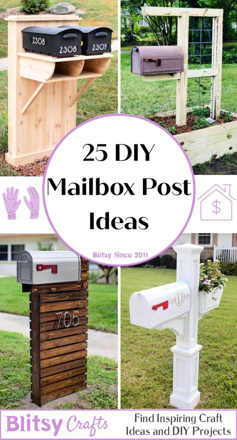 mailbox post ideas 4 Mailbox Post Ideas, Mail Post Ideas, Diy Mailbox Post Ideas, Mailbox Post Ideas Curb Appeal, Mail Boxes Design, Diy Mailbox Ideas Creative, Cool Mailbox Ideas, Mailbox Post Ideas Diy, Farmhouse Mailbox Ideas Diy