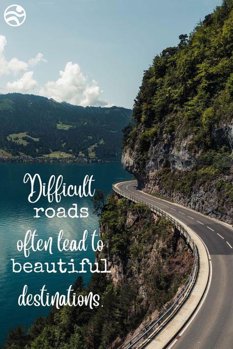 Difficult Roads Often Lead To Beautiful, Long Road Quotes, Travel Slogans, Flight Wallpaper, God Plan, Road Quotes, Maps Aesthetic, Solo Travel Quotes, Magical Quotes