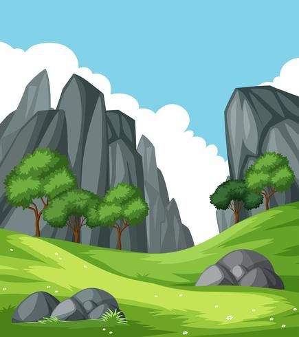 Cartoon Mountain, Rock Nature, Forest Cartoon, Wallpaper Design For Bedroom, 2d Character Animation, Rock Mountain, Libros Pop-up, Illustration Landscape, Interior Murals