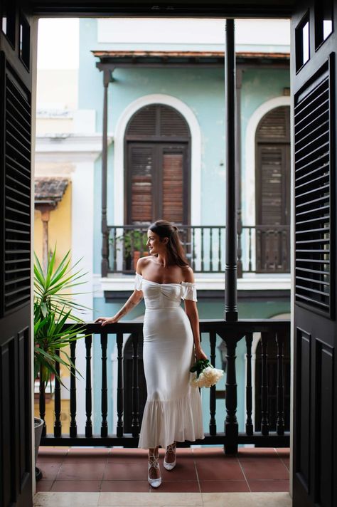 vintage elopement photos in old san juan puerto rico Latin Inspired Wedding, Vintage Elopement, Mexico Wedding Venue, Wedding In Puerto Rico, Puerto Rico Wedding, Engagement Photo Dress, Puerto Rico Pictures, Old San Juan Puerto Rico, Old San Juan