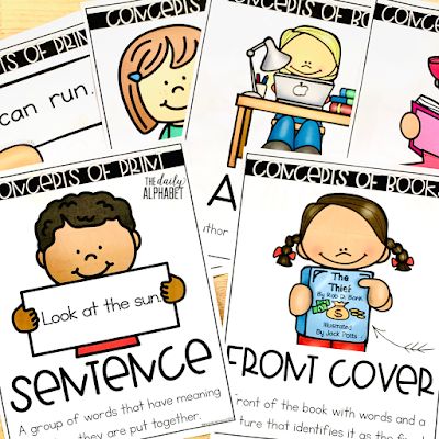 Concepts Of Print Anchor Chart, Kindergarten Concepts Of Print, Concepts Of Print Kindergarten, Preschool Concepts, Concepts Of Print, Print Awareness, Kindergarten Anchor Charts, Doodles Stickers, Sentence Building