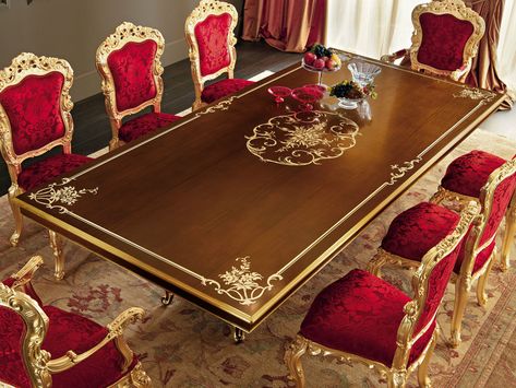 Classic Dining Table, Home Interior Accessories, Luxury Dining Tables, Traditional Dining Tables, Classical Interior, Set Meja Makan, Royal Furniture, French Style Furniture, Luxury Dining Room