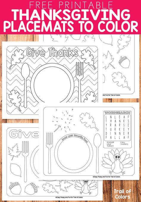 Free Printable Thanksgiving Placemats, Thanksgiving Placemats Kids, Printable Thanksgiving Placemats, Thanksgiving Placemats Preschool, Printable Placemat, Free Printable Thanksgiving, Thanksgiving Crafts Preschool, Free Thanksgiving Printables, Fall Family Fun