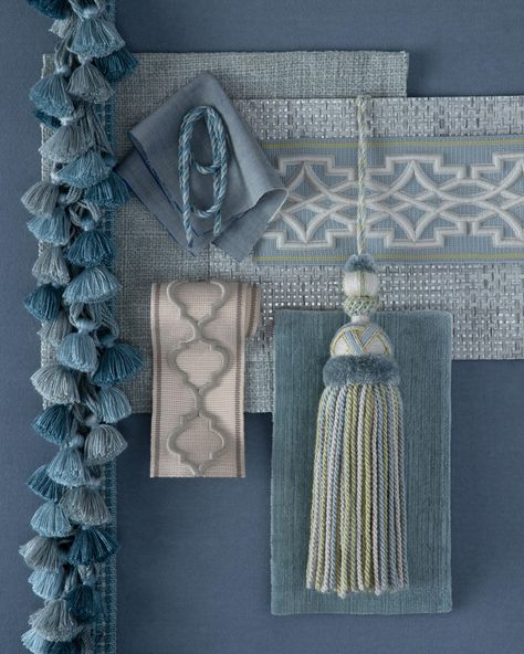 Samuel And Sons, Fabric Trimmings, Enchanted Home, Fabric Combinations, Hamptons Style, Fabric Inspiration, Decorative Trim, Curtain Designs, Tassel Fringe