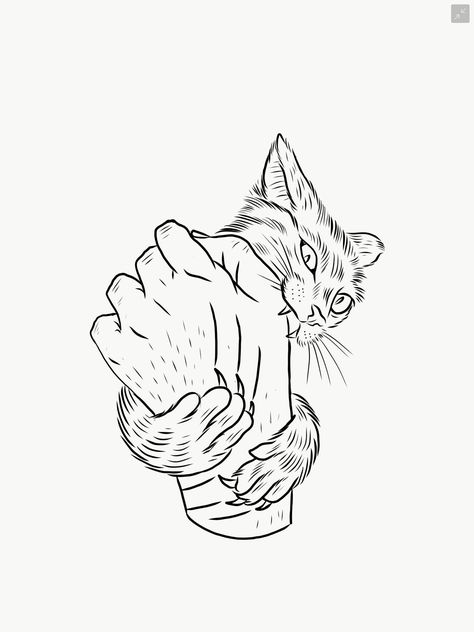 Drawing Rain, Tato Flash, Arte Doodle, Cat Tattoo Designs, Black And White Cat, Line Art Tattoos, Memorial Tattoos, Tattoo Art Drawings, Desenho Tattoo