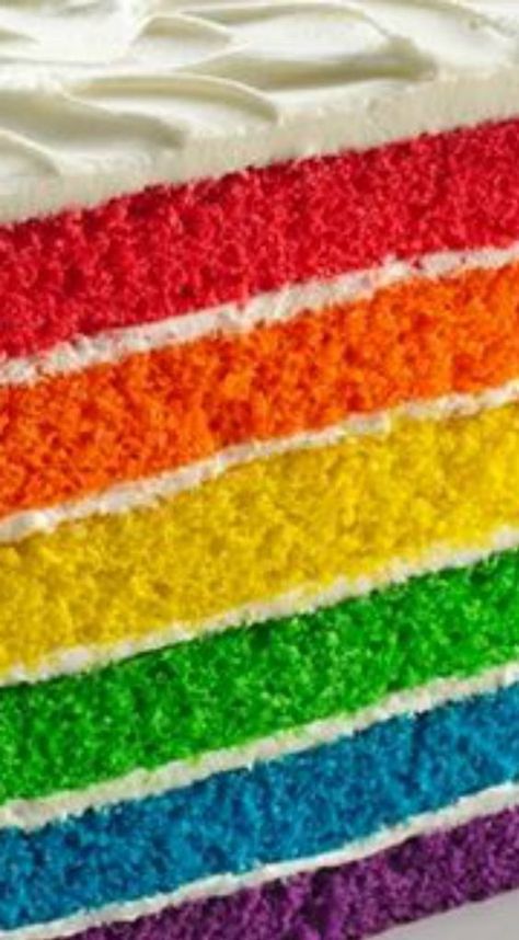 Rainbow Cake Recipe From Scratch, Backyard Sleepover, Diy Rainbow Cake, Easy Rainbow Cake Recipe, Easy Rainbow Cake, Multi Color Cake, Cupcake Rainbow, Rainbow Layer Cake, Fancy Deserts