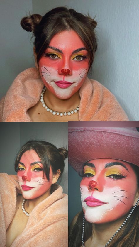 Pink Panther Face Paint, Pink Panther Detective Costume, Pink Panther Makeup Halloween, Pink Panther And Inspector Costume, Pink Panther Costume Women, Pink Panther Makeup, Pink Panther Costume, Alien Halloween Makeup, Pink Panther Theme