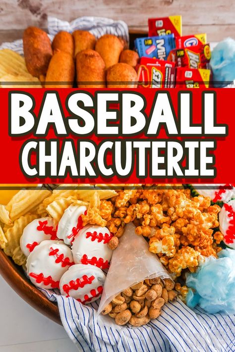 This baseball themed charcuterie board is a wild and fun way to bring out all the best snacks and treats for your baseball themed party! Definitely bringing all the best to the plate for a home run! Baseball Themed Food Ideas, Astros Party Food, Pizza Themed Charcuterie Board, Sports Charcuterie Board Ideas, Baseball Party Food Appetizers, Baseball Themed Appetizers, Baseball Charcuterie Board Ideas, Baseball Party Appetizers, Softball Charcuterie Board