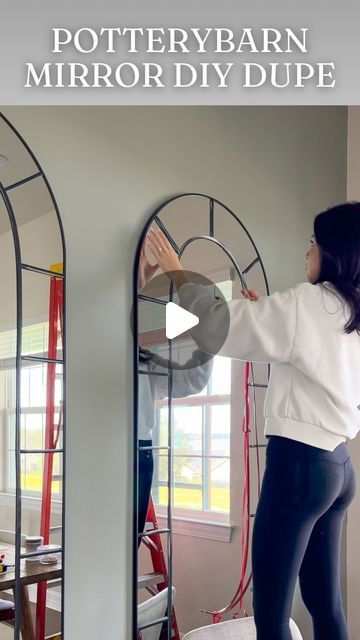 50K views · 2.8K likes | Leyla | DIY & Home Decor on Instagram: "Amazon mirror + peel & stick trim = the best Potterybarn dupe 🤩  New year, new DIY project.   This was SUCH an easy DIY that made SUCH a difference to the blank wall. All details are saved in my story highlight “mirror diy” on my page 🫶🏼 . . . #mirrordiy #homedecorideas #potterybarndupe #diyhome" Amazon Mirror, Pottery Barn Mirror, Mirror Trim, 50k Views, Diy Mirror, Mirror Wall Art, Blank Walls, My Story, Pottery Barn