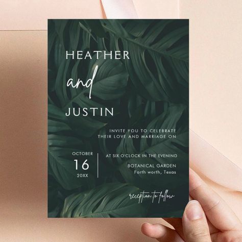 Outdoor Wedding Invitations, Popular Wedding Invitations, Tropical Destination Wedding, Tropical Invitations, Palm Wedding, Wedding Tropical, Summer Wedding Invitations, Tropical Wedding Invitations, Tropical Destinations