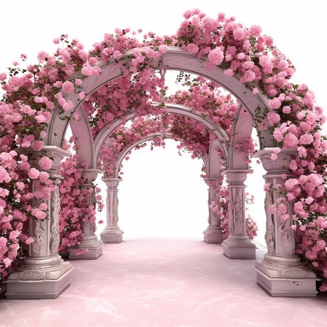 Wedding Arch With Flowers, Arch With Flowers, Background Png Images, Digital Wedding Invitations Templates, Wedding Archway, Flower Background Design, Gold Wallpaper Background, Digital Invitations Wedding, Red Wedding Flowers