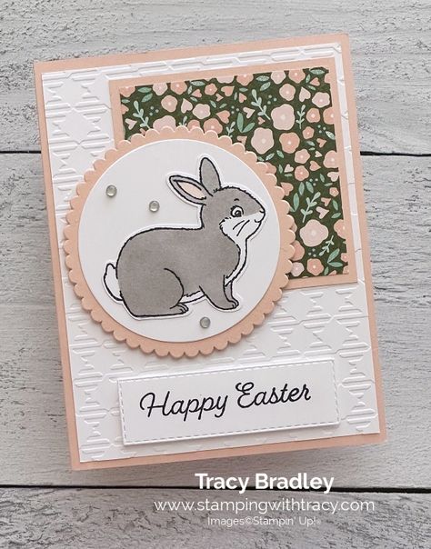 Easter Bunny Punch, Stampin Up Easter Bunny, Bunny Punch, Stampin Up Easter Cards, Easter Bunny Cards, Stampin Up Easter, Easter Cards Handmade, Happy Easter Card, Happy Easter Bunny