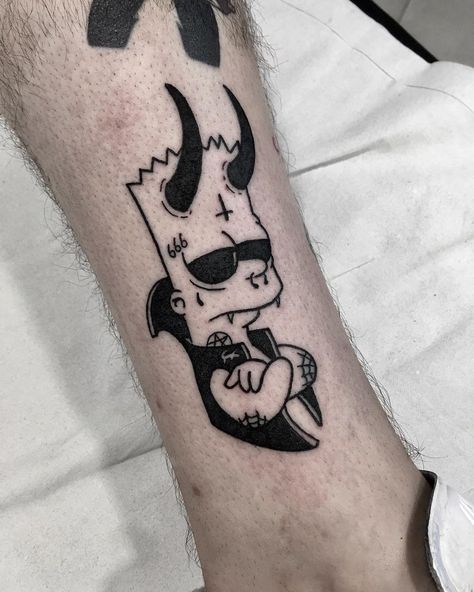 Rabe Tattoo, Simpsons Tattoo, Card Tattoo Designs, Saved Tattoo, Back Tattoos For Guys, Creepy Tattoos, Small Tattoos For Guys, Badass Tattoos, Hand Tattoos For Guys