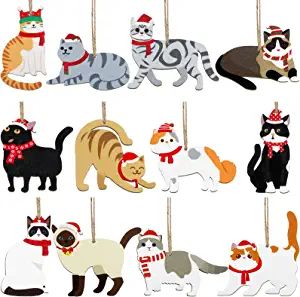 Cat Christmas Tree Decorations, Cat Theme Christmas Tree, Cat Christmas Tree Ornaments, Christmas Cat Ornaments, Cats And Christmas Trees, Kitten Christmas, Christmas Home Decorations, Kitty Christmas, Cat Christmas Tree