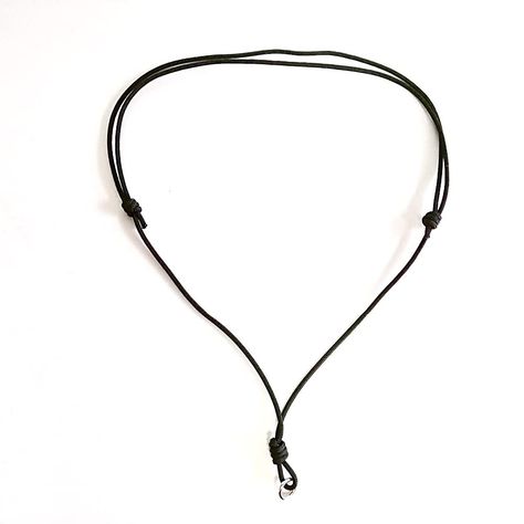 PRICES MAY VARY. HANDCRAFT Black Cord Rope Knot Necklace For Unisex Mens Womens Adult Father Mother And Friends 3 SLIP KNOT ADJUSTABLE CORDS For Necklace With Round Hoop For Hanging Pendants Amulets Fashion Supplies MATERIAL: Black Umbrella Rope String And Metal Round Hoop "ADJUSTABLE SIZE: 18 Inches -30 Inches Thickness 2 MM. weight: 8 Grams" DESCRIPTION CONDITION: New Unused Unbranded Undamage Handmade MATERIAL: Black Umbrella Rope Cord And Metal Round Hoop SIZE: Adjustable 18-30 Inches QUANTI String Necklace Diy, Necklace Packaging, Black Umbrella, Slip Knot, Rope Jewelry, Rope Cord, Boho Pendant, Jewelry Making Charms, Feather Necklaces