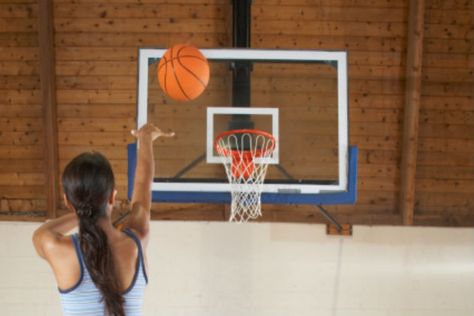 Girl-Shooting-Basketball_Wendy-Hope11 Youth Basketball Drills, Shooting Basketball, Basketball Shooting Drills, Proper Running Technique, Girl Basketball, Vertical Jump Training, Portable Basketball Hoop, Indoor Basketball Court, Basketball Systems