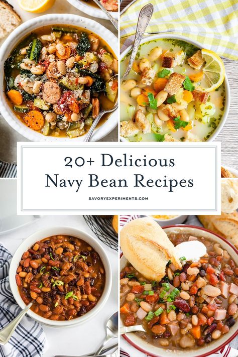 Navy Bean Recipes, Beans Recipe Healthy, Simple Baked Beans Recipe, Dry Beans Recipe, Navy Bean Soup, Slow Cooker Baked Beans, Easy Baked Beans, Slow Cooker Beans, Lemon Spaghetti