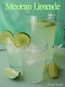 Silver Boxes: Mexican Limeade Mexican Limeade Recipe, Limeade Recipe, Lime Drinks, Mexican Drinks, Streusel Muffins, Summertime Drinks, Kind People, Homemade Drinks, Lemonade Recipes