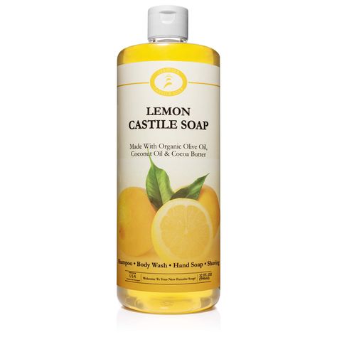 PRICES MAY VARY. ✨ THE AVERAGE LIQUID CASTILE SOAP often leaves SKIN FEELING PARCHED – the result of CHEAPER FORMULAS with high coconut oil concentrations, which, surprisingly, can be drying when used in soaps. Carolina Gentle Lemon Castile Soap is an AUTHENTIC castile liquid soap recipe with ORGANIC OLIVE OIL as its first oil ingredient, for a gentle, incredibly SKIN- SOFTENING body soap liquid. 👉 UNLIKE OTHER CASTILE LIQUID bath soap brands that have an UNPLEASANT SMELL – or are overly satura Almond Soap, Castille Soap, Soap Liquid, Pure Castile Soap, Organic Body Wash, Liquid Castile Soap, Soap For Sensitive Skin, Olive Oil Soap, Castile Soap