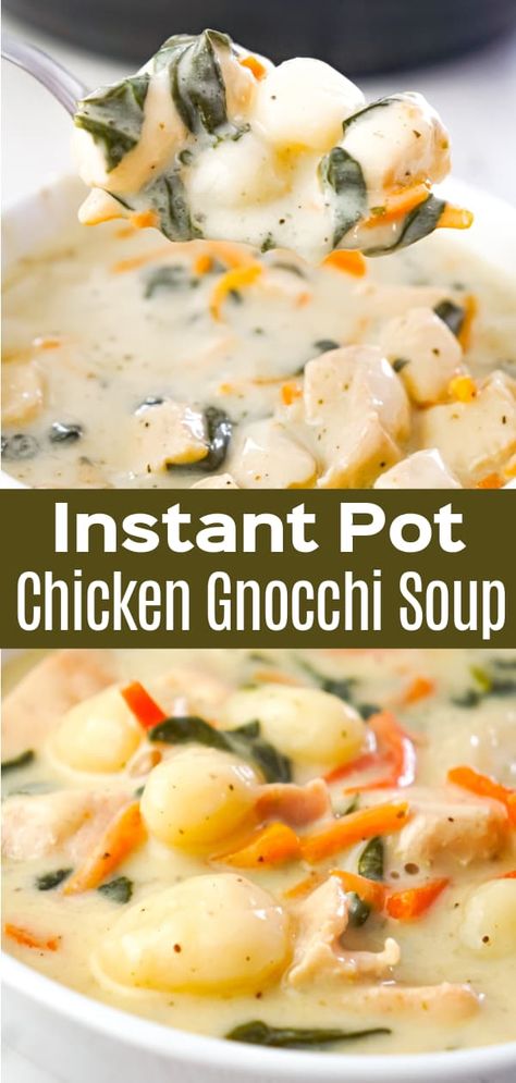 Instant Pot Chicken Gnocchi Soup, Instant Pot Chicken Gnocchi, Pressure Cooker Chicken Soup, Chilled Soups, Hearty Soup Recipes, Instant Pot Pasta Recipe, Chicken Gnocchi, Quick And Easy Soup, Chicken Gnocchi Soup