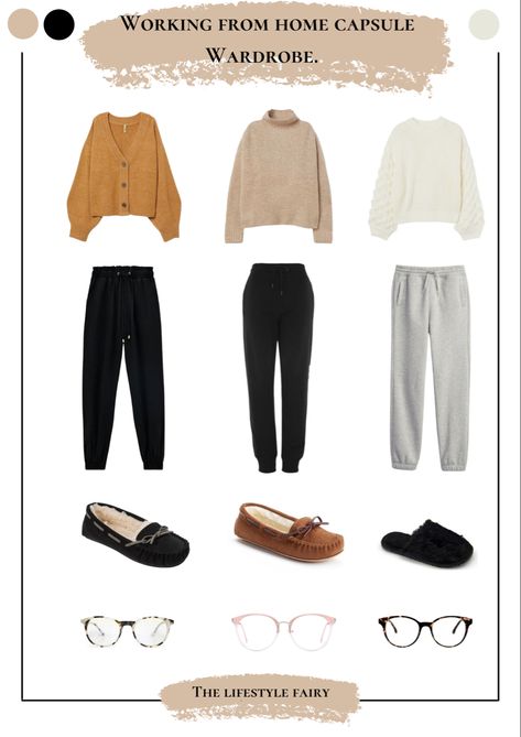 Causal Home Outfit, Work From Home Outfits Women Winter, Comfy Casual Capsule Wardrobe, Comfy Outfit For Home, Casual Chic Home Outfit, Work From Home Outfit Fall, Comfy Winter Office Outfit, Chic Home Outfit, Work From Home Fall Outfit