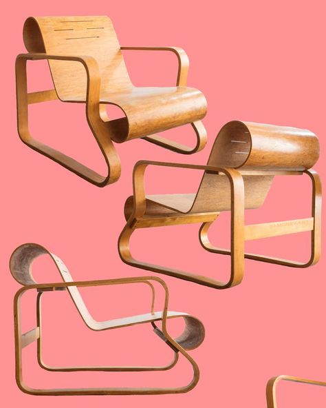 Alvar Aalto: Paimio Chair 1931–1932 I love the smooth flexible look of this wood. Paimio Chair, Aalto Chair, Bauhaus Chairs, Alva Aalto, Alvar Aalto Chair, Alvar Aalto Furniture, Famous Chairs, Alvar Alto, Famous Chair