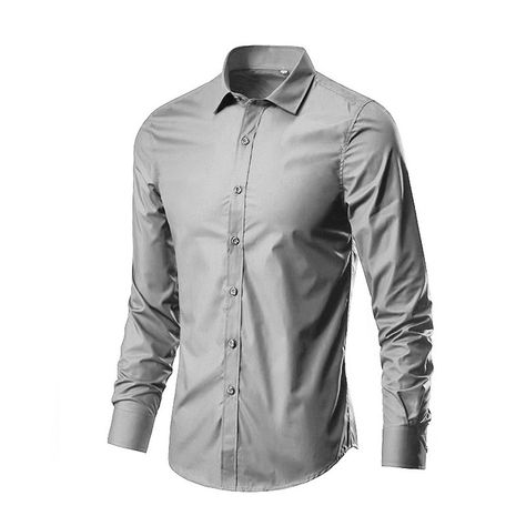 Features of this Men's Shirt:1. AND STYLISH AND MODERN:Men's shirts features a basic design.You can pair it with formal trousers and a suit to create a smart look or with jeans or ato create a stylish look or with jeans or casual trousers for afor a modern look2.SLIM FIT AND CLASSIC:This is a classic men's long sleeve shirt with a cleanlines and a slim fit. Looks really strong when you wear it3.VERSATILE.Perfect for business, wedding, reunion, party, holiday, etc.holiday, etc., very versatile and practical Perfect for any occasionPerfect for any occasion, wear alone or wear with a suit, coat4.MATERIAL:Breathable fabric,comfortable,soft,not deformed,60%Cotton40%Polyester and easy ironing5.sewing details:Classic fashion lapel design, business/leisure.exquisite lines, tight connections and ex Mens Fashion Business, Casual Chique, Solid Color Shirt, Fashion Business, Men Shirt Style, White Shirt Dress, Casual Trousers, Sleeves Pattern, Slim Fit Men