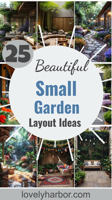 25 Stunning Small Garden Layout Ideas green Square Yard Design, Small Backyard Landscaping Designs Plans, Ideas For Small Gardens Landscape Design, Backyard Garden Design Layout, Backyard Garden Layout Landscapes, Back Garden Design Ideas, Large Backyard Design Layout, Small Garden Plans Layout Design, Small Backyard Garden Layout