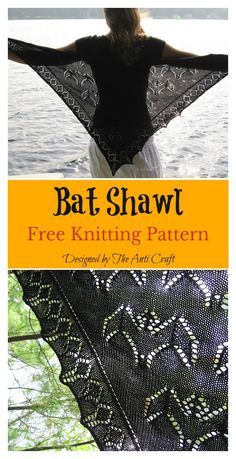 Bat Shawl, Halloween Knitting Patterns, Halloween Knitting, Knit Clothes, Knit Clothing, Ravelry Knitting, Cloth Pattern, Lace Knitting Patterns, Shawl Knitting Patterns