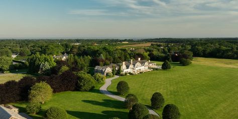 Hamptons Equestrian Estate Goes on the Market for $125 Million Luxury Horse Barns, Hampton Estates, Farm Estate, Equestrian Estate, Gunite Pool, Water Mill, Horse Farm, The Wall Street Journal, Horse Barns