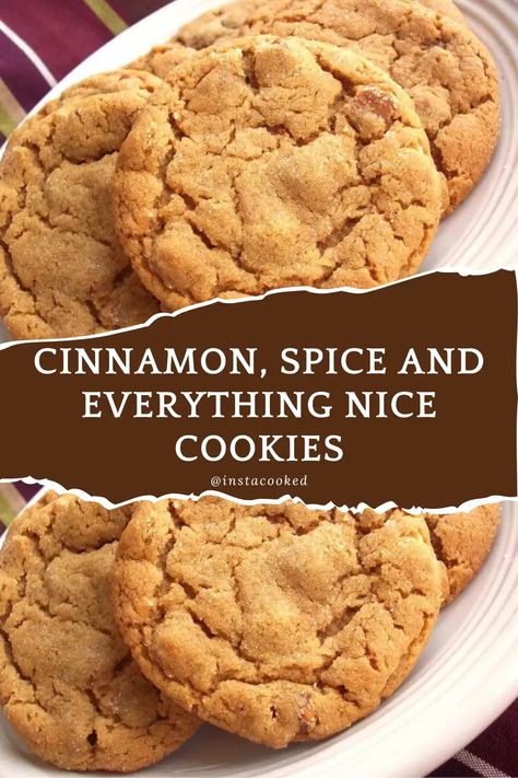 Soft and Chewy Cinnamon Spice Cookies Recipe Cinnamon Nutmeg Cookies, Cinnamon Spice Cookies Recipe, All Spice Cookies, Spice Cookies Recipe Holidays, Cinnamon Spice Cookies, Spiced Cookies Recipe, Cinnamon Chips Recipes, Cinnamon Cookies Recipe, Spice Cookies Recipe