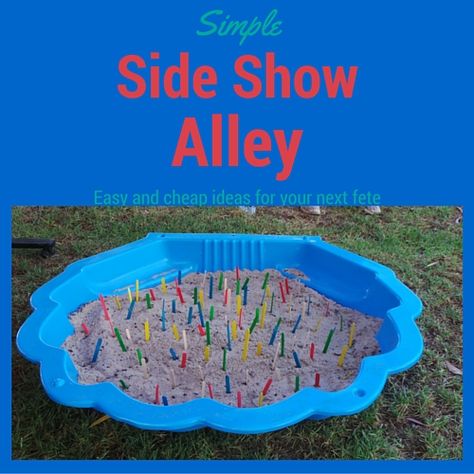 Side Show Alley is an essential part of school fete - try these ideas which are cheap and easy to set up. Summer Fair Stalls, Fundraising Carnival, Fund Raising Ideas, Cheap Carnival Games, Christmas Fayre Ideas, Games For School, Fundraising Games, Fete Ideas, Christmas Fair Ideas