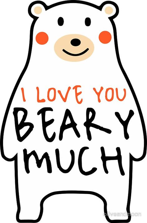 I Love You Beary Much | bear, bears, hug, love, polar bear, grizzly bear, cute, vector, hearts, heart, cuteness, valentine, valentines day, pun, funny, card, valentines card, romantic, cute, adorable, kawaii, minimal, tumblr, Bullet+Journal, Planner, Trending, Sticker, Stickers, Quote, Quotes, Typography, Top+Selling, Simple, Lettering, Illustration, Drawing I Love You Cute Illustration, I Love You Beary Much, I Love You Like, I Love You Stickers, Bear Hug Quotes, Cheesy Valentines Cards, Cute Valentines Day Quotes, Valentines Bear, Bear Quotes