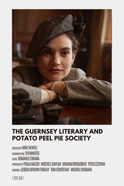 The Gurnsey Literary And Potato Peel Pie Society Movie, The Guernsey Literary And Potato Movie, Guernsey Literary And Potato Peel Pie Society, The Guernsey Literary And Potato Peel Pie Society, Guernsey Literary And Potato Peel Pie, Society Poster, The Guernsey Literary And Potato, Potato Peel Pie, Potato Peel Pie Society