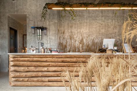 Gallery of Cafe that Resembles Jeju Island / STARSIS - 13 Wooden Cafe, Decoration Restaurant, Rustic Restaurant, Coffee Shops Interior, Beach Cafe, 카페 인테리어 디자인, Casa Container, Jeju Island, Coffee Shop Design