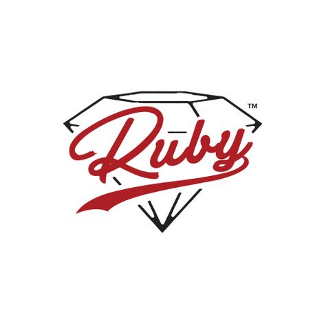 Rubymoon Logo, Ruby Logo Design, Ruby Drawing, Ruby Logo, Ruby Logo Design Ideas, Ruby Illustration, Ruby Tattoo Ideas, Ruby Tattoo Gem, Ruby Name