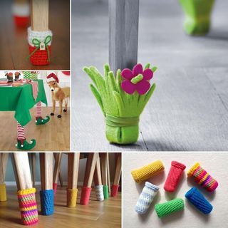 10 Cute DIY Furniture Leg Protector Ideas Kids Crafts To Sell, Furniture Socks, Magazine Diy, Chair Socks, Cheap Diy Crafts, Stepford Wife, Chair Leg Floor Protectors, Diy Projects To Sell