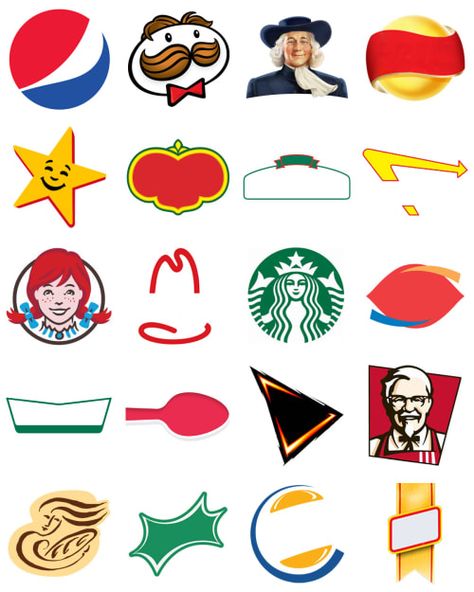 How Many Food Logos Can You Identify? Logo Quiz Games, Resturant Logo, Logo Quiz Answers, Guess The Logo, Food Brand Logos, Food Logos, Fast Food Logos, Quiz Games, Environmental Print